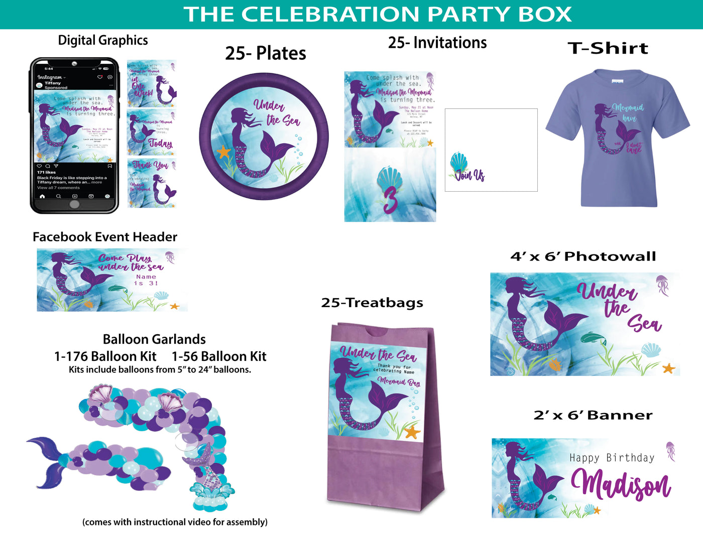 Mermaid -Celebration Party Box