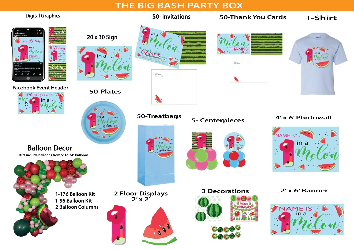 1 in a Melon - The Big Bash Party Box - A Bash In A Box