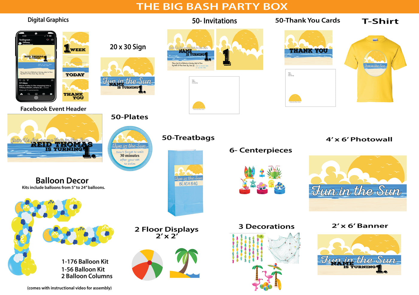 Beach -Big Bash Party Box