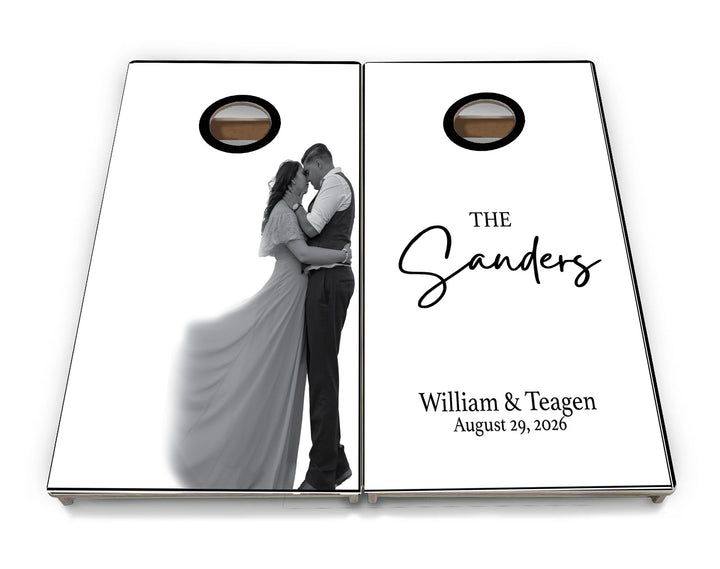 Cornhole Boards - Black and White Photo