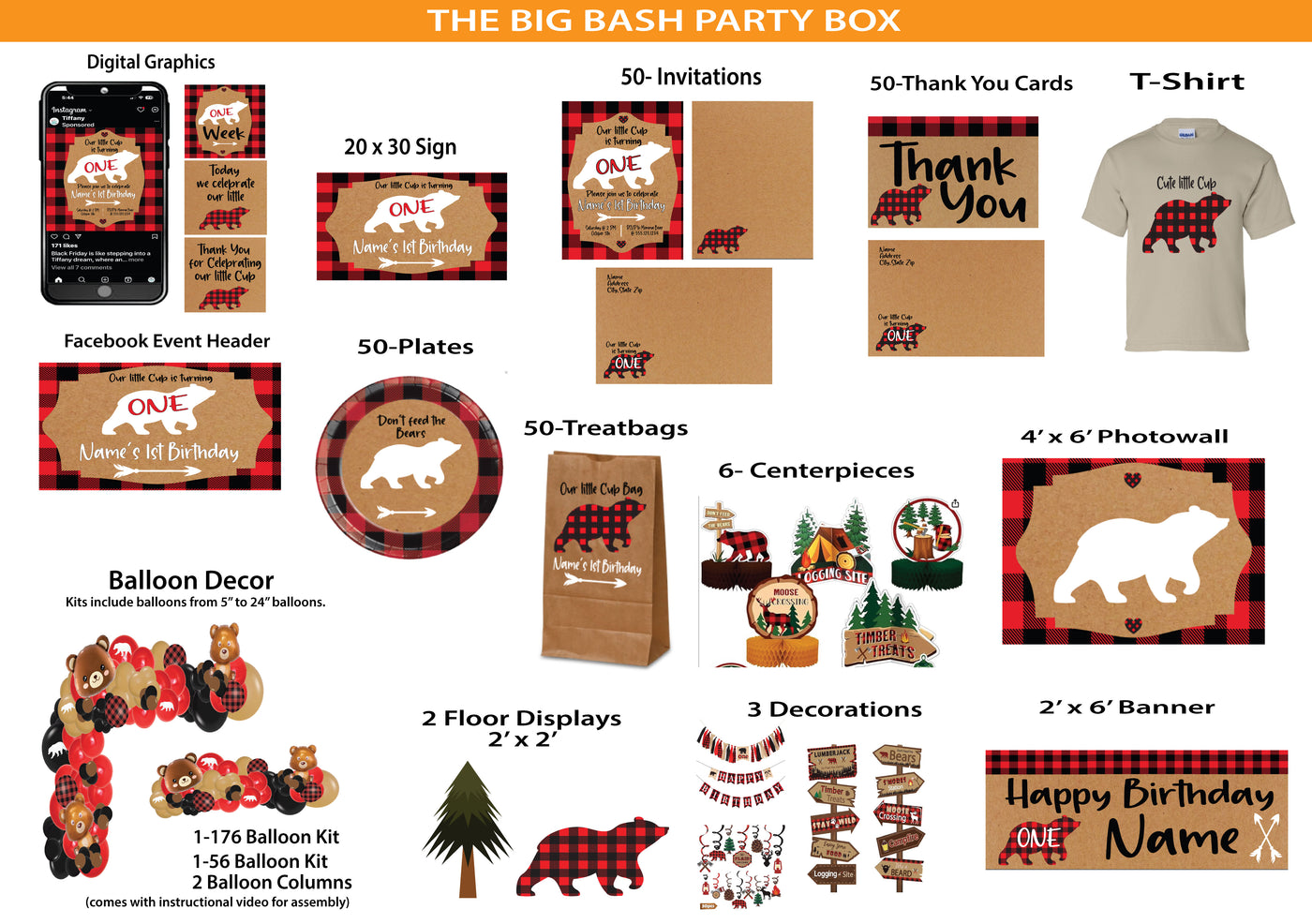 Our Lil Cub -The Big Bash Party Box