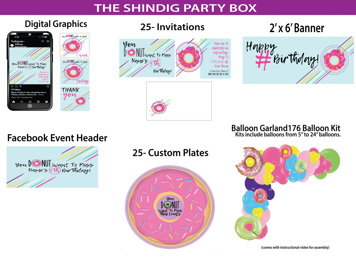 Donuts -Shindig Party Box