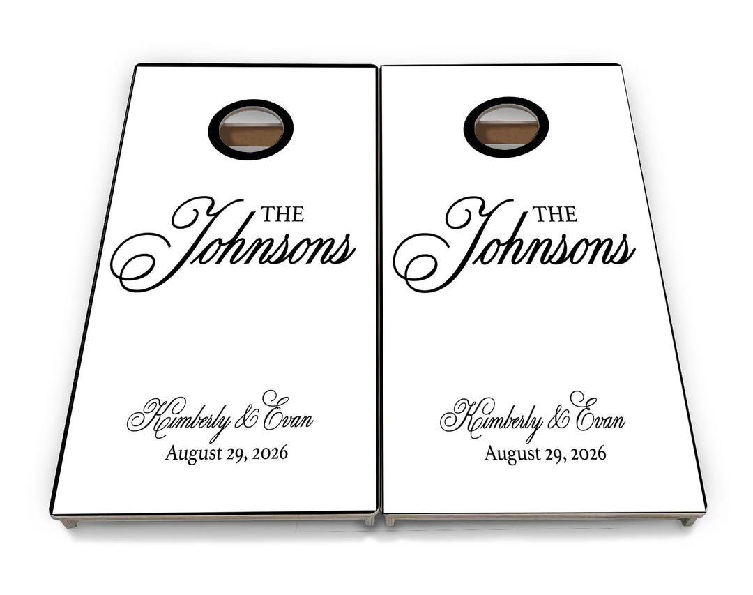 Cornhole Boards - Elegant Script