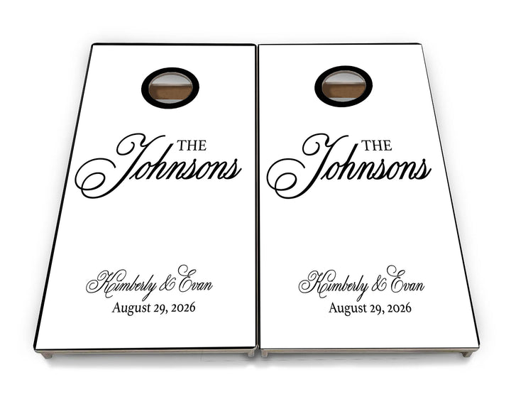 Cornhole Boards - Elegant Script