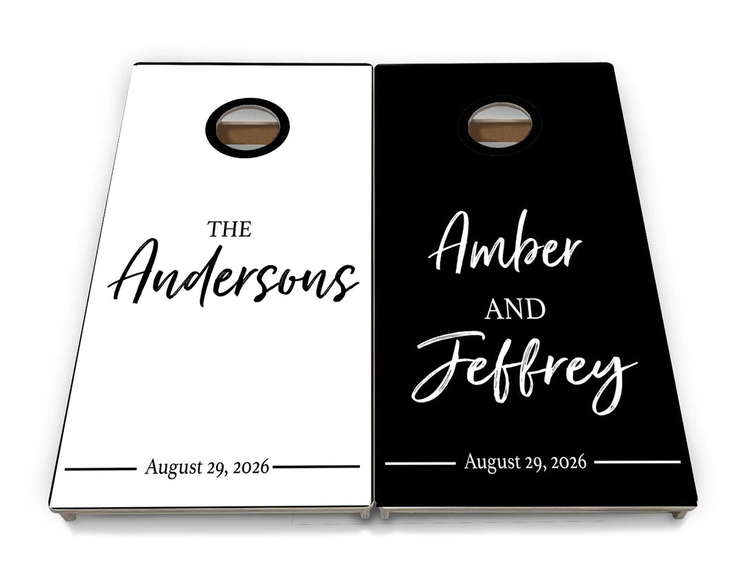 Cornhole Boards -Modern Script