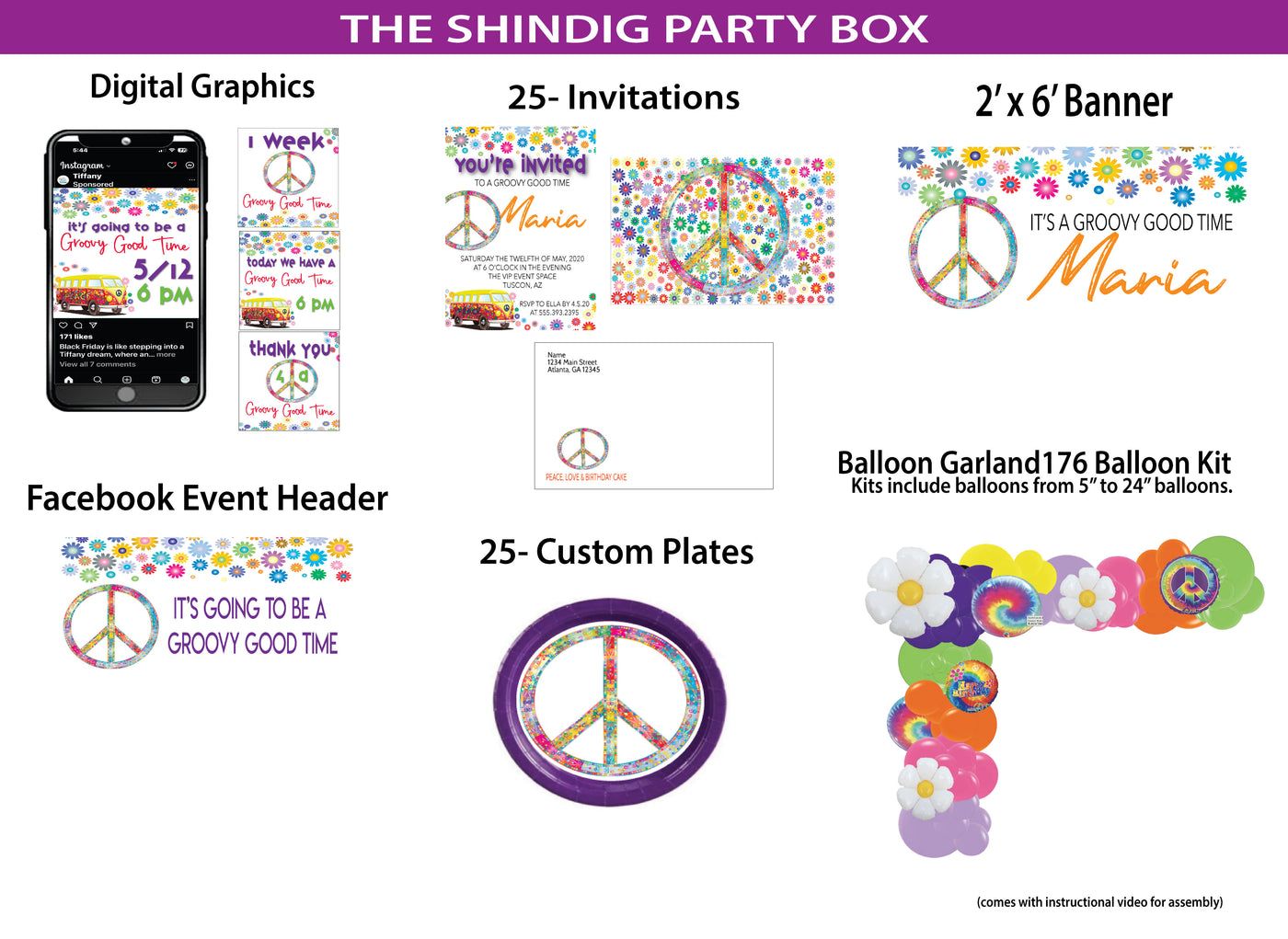 Peace -Shindig Party Box