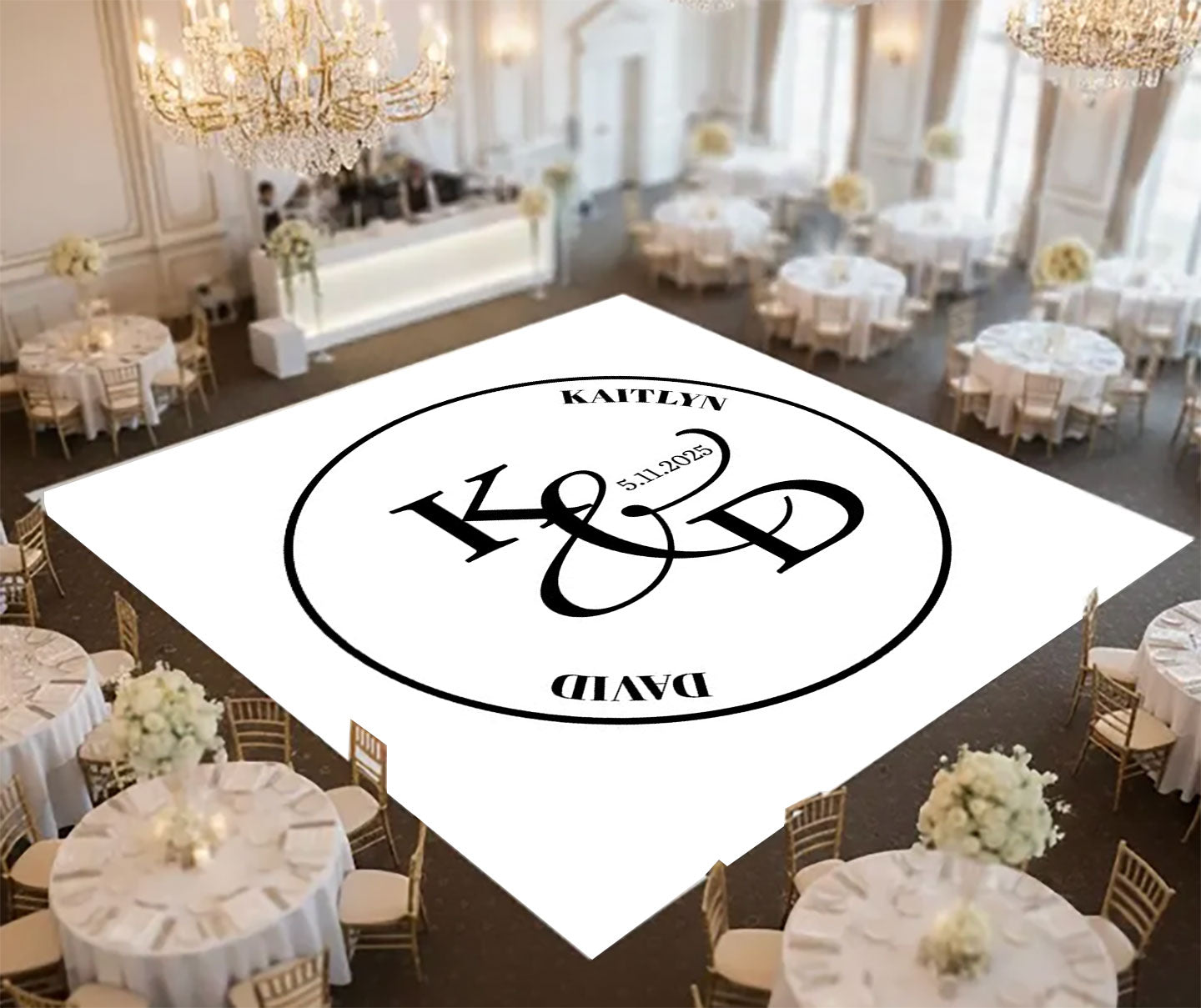 Dance Floor - Round Initials