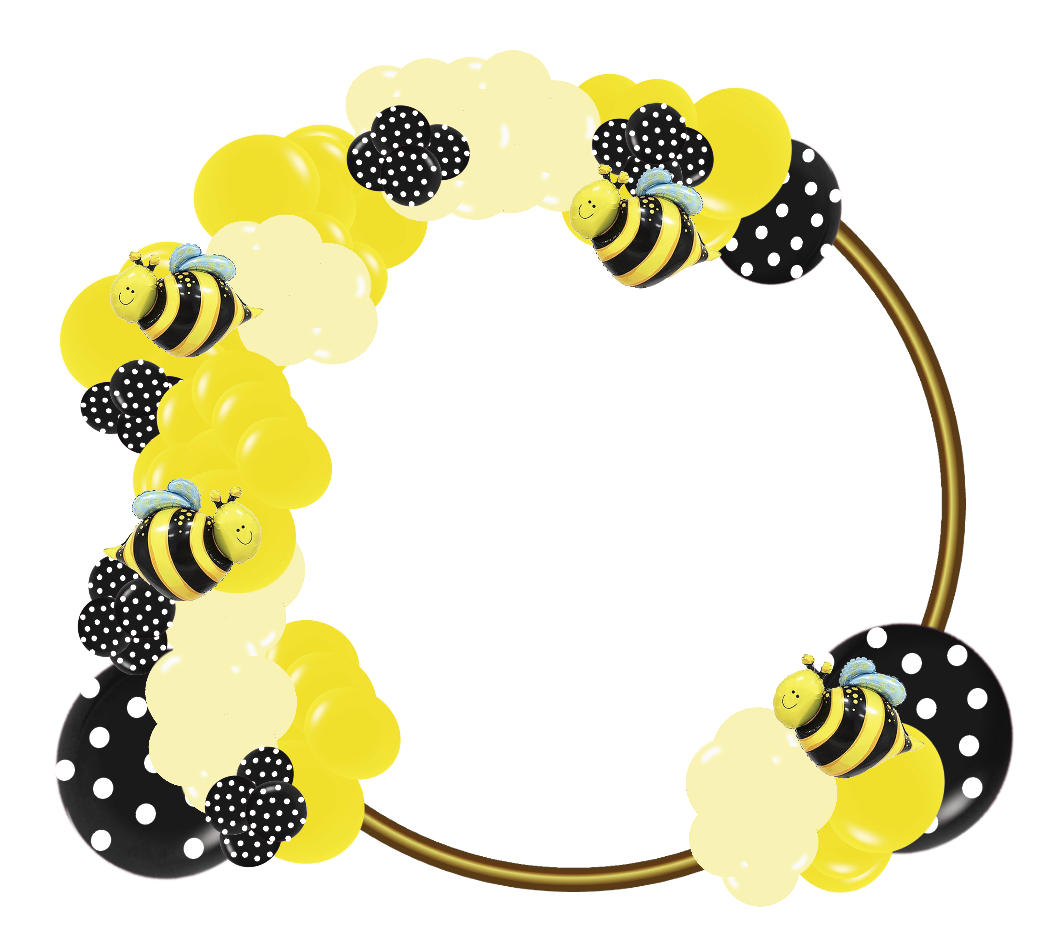 Sweet as can Bee - Balloon Garland Kit with hoop rental - $50