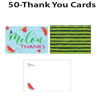 1 in a Melon Thank You Cards- pack of 25