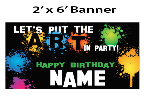 Art Party - Banner $25.00
