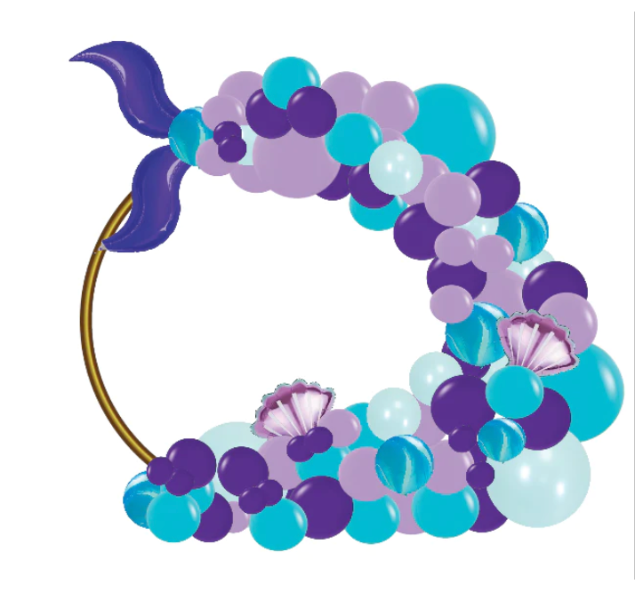 Mermaid - Balloon Garland Kit with hoop rental $50.00