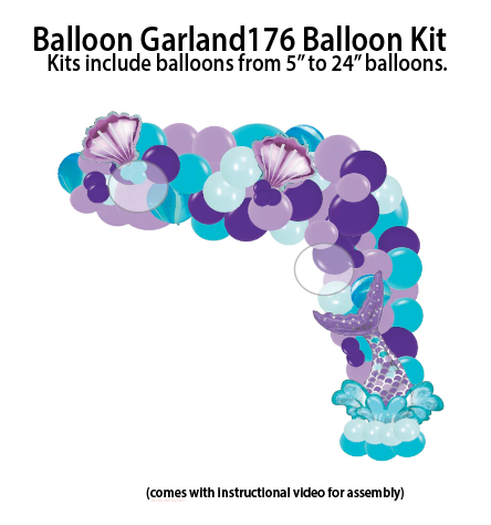 Mermaid - Balloon Garland Kit $25.00