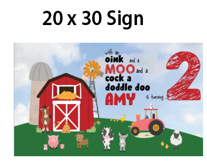 Barnyard -Welcome Sign $25.00