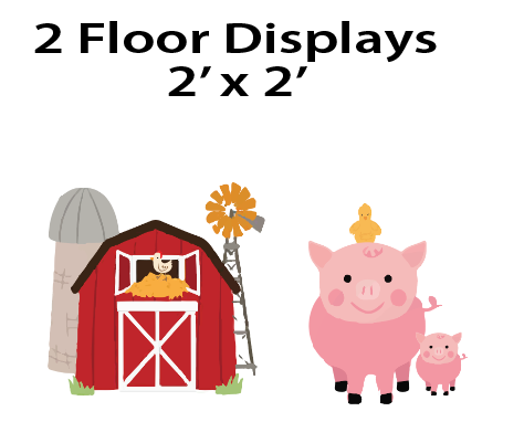 Barnyard - Floor Decor Stands $25.00