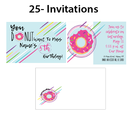 Donuts - Invitations  $25.00