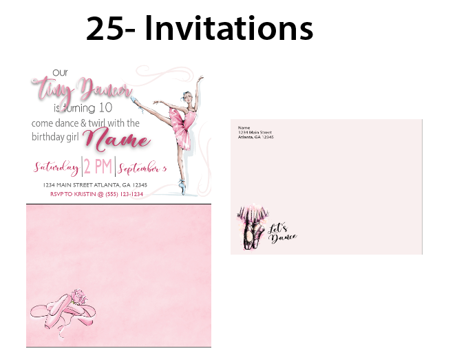 Dancer - Invitations  $25.00