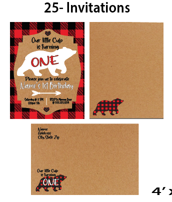 Buffalo Plaid - Invitations  $25.00