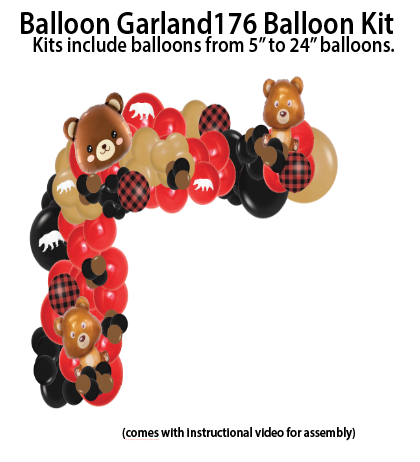 Buffalo Plaid- Balloon Garland Kit $25.00
