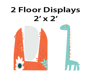 Dino-four - Floor Decor Stands $25.00