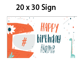 Dino-four - Welcome Sign $25.00