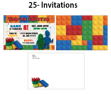 Lego - Invitations  $25.00