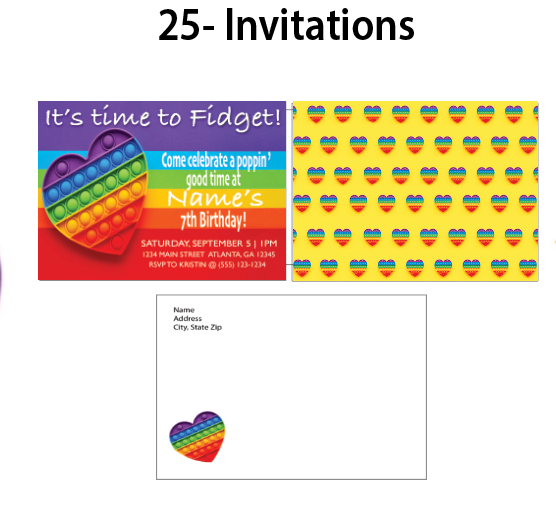 Fidget- Invitations  $25.00