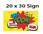 Comic Book - Welcome Sign $25.00
