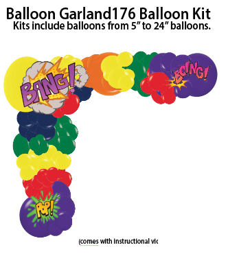 Comic Book - Balloon Garland Kit $25.00