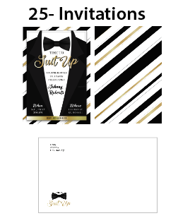 Suit and Tie- Invitations  $25.00