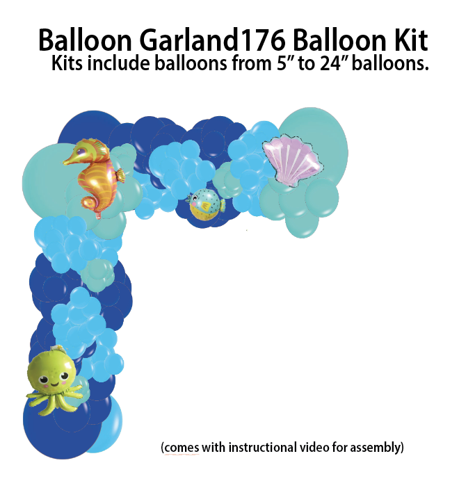 Under the Sea - Balloon Garland Kit $25.00