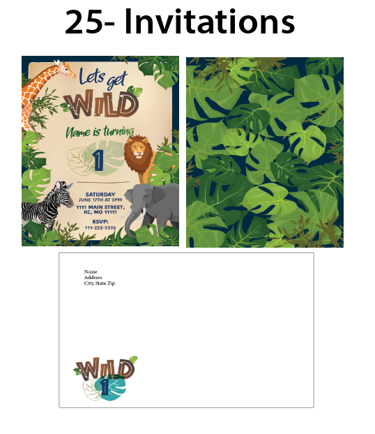Safari - Invitations  $25.00