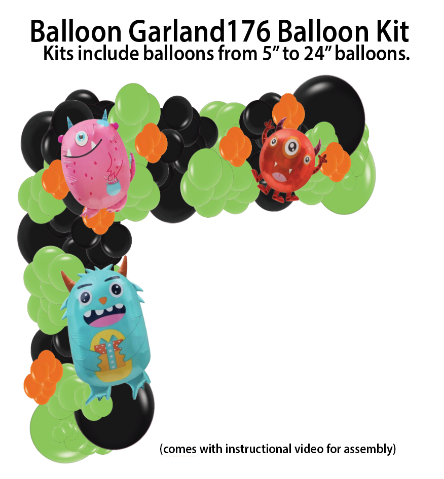Calling all Monsters - Balloon Garland Kit $25.00