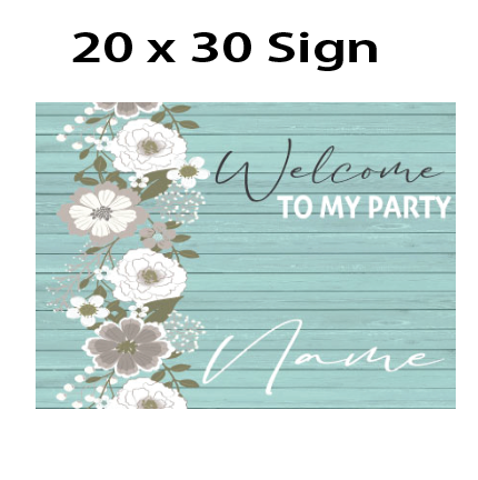 Boho-Teal and Silver - Welcome Sign - $25.00