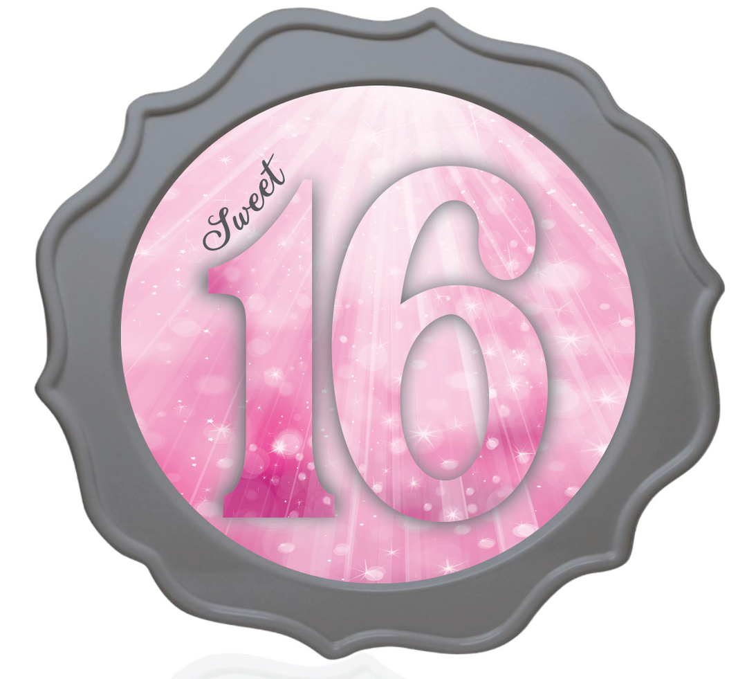 Sweet Sparkly 16- Plates- $25.00