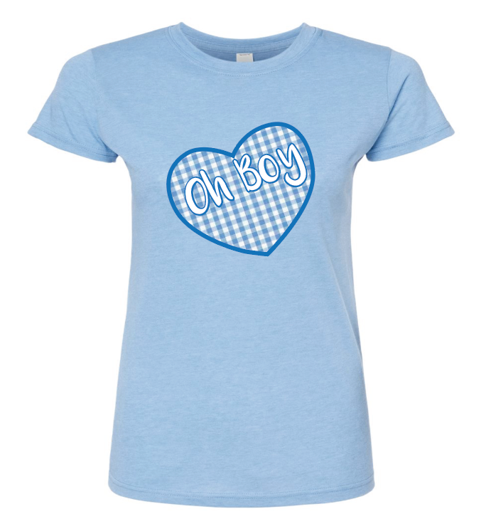 Blue Gingham - T-Shirt - $20