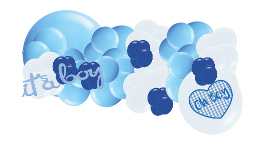 Blue Gingham - Balloon Garland Kit - $15