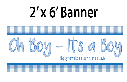Blue Gingham - Banner - $25