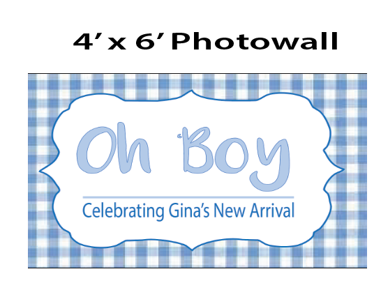 Blue Gingham - Photo Wall - $35