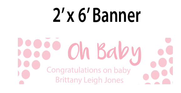 Pink Polka Dots - Banner - $25
