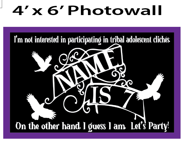 Wednesday - Photo Wall $35.00