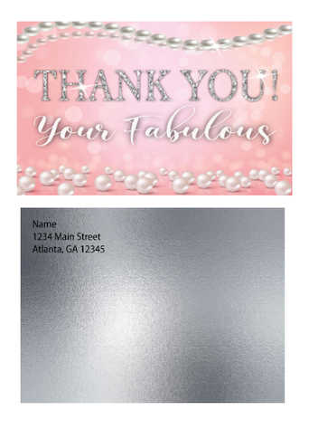 2 Fabulous - Thank you Cards. $20.00