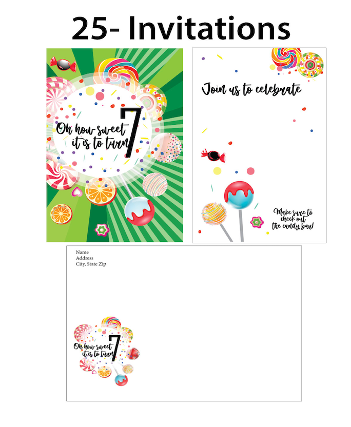 Candy - Invitations  $25.00