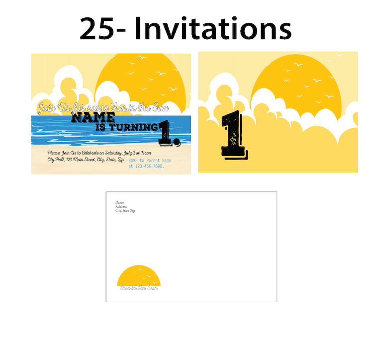 Beach - Invitations  $25.00