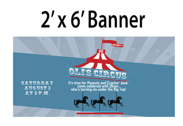 Circus - Banner $25.00