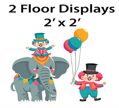 Circus - Floor Decor Stands $25.00