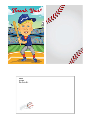 Caricature- Thank you cards - $20.00