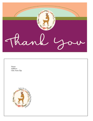 ONEderland - Thank you cards - $20.00