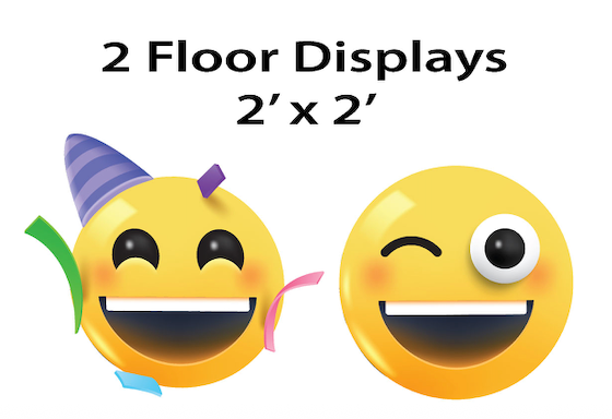 Texting_Emoji - Floor Decor Stands $25.00