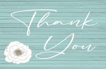 Boho-Teal and Silver - Thank You Cards - $20.00