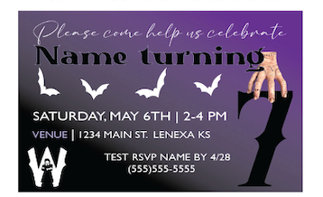 Wednesday - Invitations  $25.00